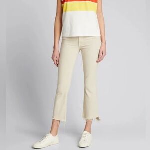 Mother insider crop step fray high-waisted bootcut ankle jeans size 30